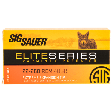 Sig Sauer E225VP4020 Varmint & Predator 22-250 Rem 40 gr 20 Per Box