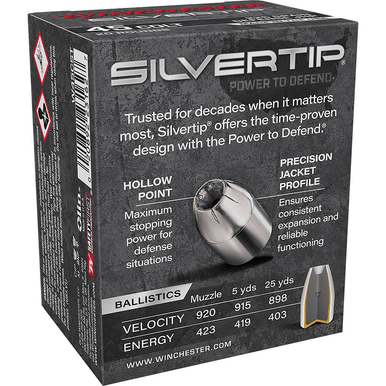 Winchester Ammo W45CST Silvertip 45 Colt 225 gr Self Defense Ammo Jacket Hollow Point 20 Per Box