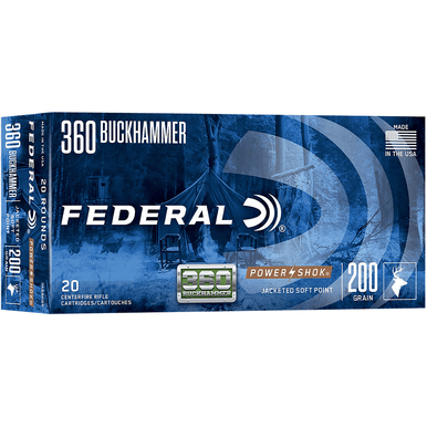 Federal 360BHBS Power-Shok Buckhammer 360 Buckhammer 200 gr Jacketed Soft Point 20 Per Box