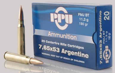 PPU Metric Rifle 7.65x53mm Argentine 180 gr Soft Point Boat Tail - PP7AS