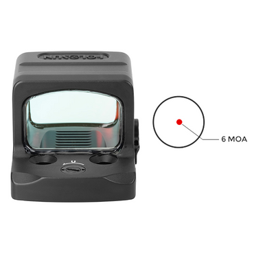 Holosun EPS Red 6 - Black Anodized, 0.63x0.91, 6 MOA Red Dot Reticle - EPSRD6