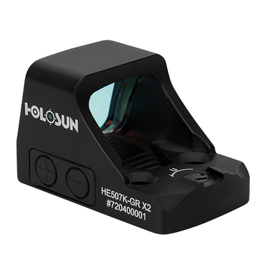 Holosun Black Anodized, 0.58x0.77, 2 MOA Green Dot/32 MOA Circle Multi Reticle - HE507KGRX2