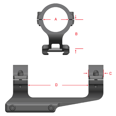 Warne 1'' 1 Piece MRS Mount- 152114