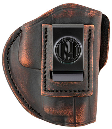 1791 Gunleather 4-Way IWB/OWB Size 05 Vintage Leather Belt Clip - 4WH5VTGR