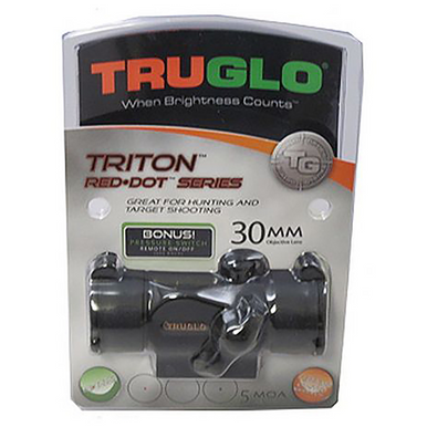 TruGlo Triton - Black Anodized, 1x30mm Objective, 5 MOA Tri•Color Dot - TGTG8230B