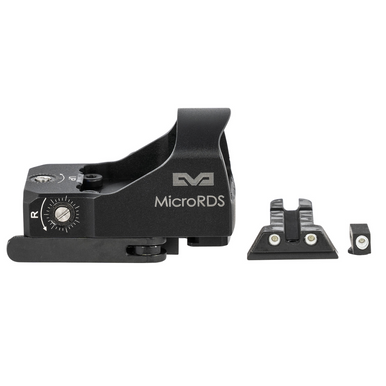 Meprolight MicroRDS Red Dot Sight with 3 MOA Illuminated Reticle, Black, 23x17mm, Fits Glock - 88070500