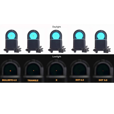 Meprolight M21 Red Dot Sight with Illuminated Bullseye Reticle, Black, 1x30mm - 626110