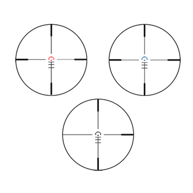 Konus PTS2 Red Dot Sight, Matte Black, 3x30mm, 2.8 MOA Red/Blue BDC Dual Illuminated Reticle - 7203