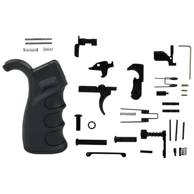 TacFire LPK02USAB Lower Parts Kit AR-15 Black PGAR-B Grip Black