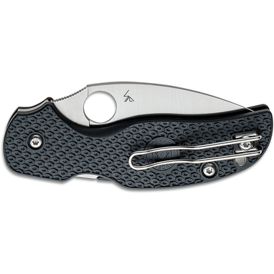 Spyderco C123PBK Sage 5 Lightweight Alzheimer's 3" Folding Plain Satin CPM S30V SS Blade, Black Textured FRN Handle