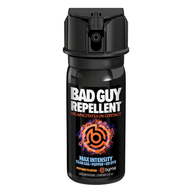 Byrna Technologies BGR02105 Bad Guy Repellent Max Capsaicin UV Dye, Range 8-15 ft, Black, Spray