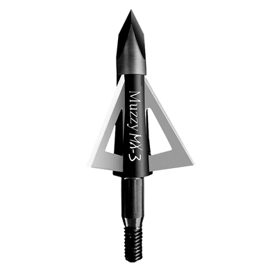 Muzzy 225MX33 MX-3 Broadhead 3-Blade Trocar Tip Anodized Aluminum Ferrule Blades 100 gr/3 Per Pack