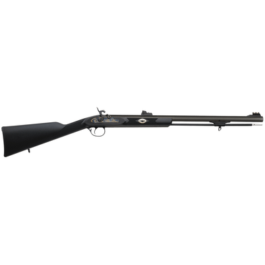Traditions R3300850 Deerhunter 50 Cal Percussion 24" Blued Octagon Barrel, Black Synthetic Stock