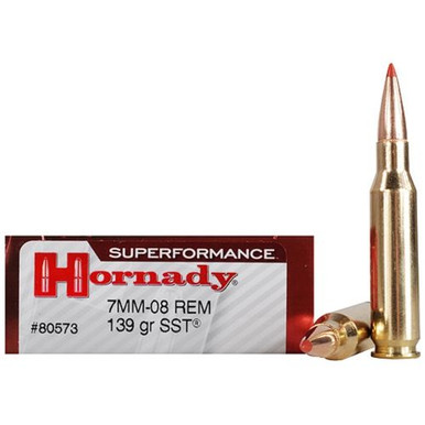 Hornady 80573 Superformance 7mm-08 Rem 139 gr Super Shock Tip 20 Per Box