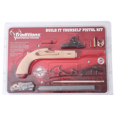 Traditions KPC50902 Trapper Pistol Kit 50 Cal Flintlock 9.75" Blued Octagon Barrel Unfinished Wood Frame Grip Sidelock Action