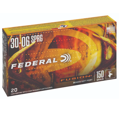 Federal Fusion .30-06 Springfield 150gr Bonded Soft Point, 20 Rounds Per Box - F3006FS1