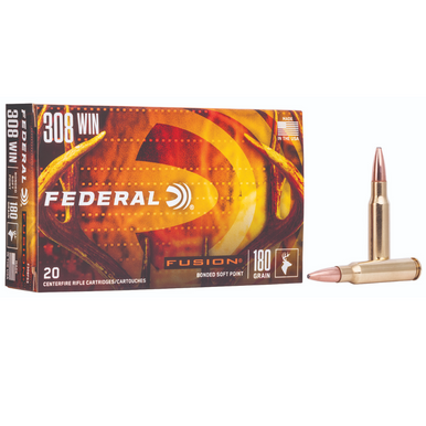 Federal Fusion .308 Win 180gr Bonded Soft Point, 20 Rounds Per Box - F308FS3