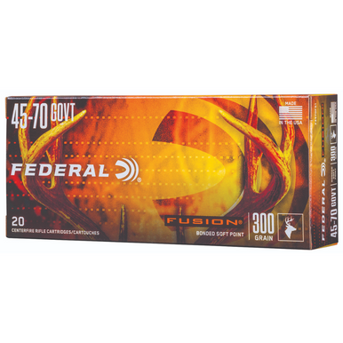 Federal Fusion .45-70 Gov 300gr Bonded Soft Point, 20 Rounds Per Box - F4570FS1