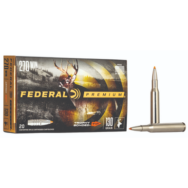 Federal Premium 270Win 130gr Trophy Bonded Tip Rifle Ammunition - P270TT1