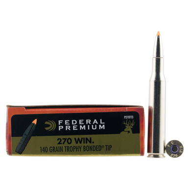 Federal Premium 270Win 140gr Trophy Bonded Tip Rifle Ammunition - P270TT3