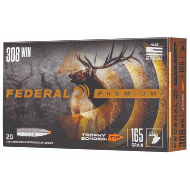 Federal Premium 308Win 165gr Trophy Bonded Tip Rifle Ammunition - P308TT2