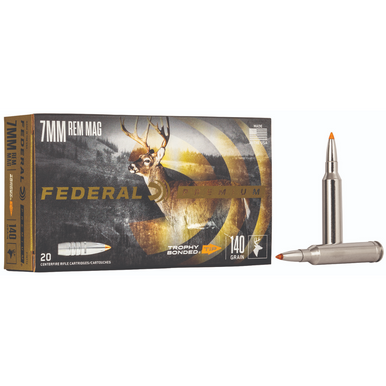 Federal Premium 7mm Rem Mag 140gr Trophy Bonded Tip Rifle Ammunition - P7RTT2