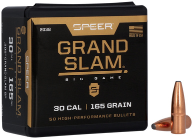 Speer 2038 Grand Slam 30 Cal .308 165 gr Soft Point 50 Per Box