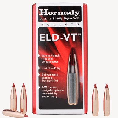 Hornady 22762 ELD-V 22 Cal .224 62 gr 100 Per Box