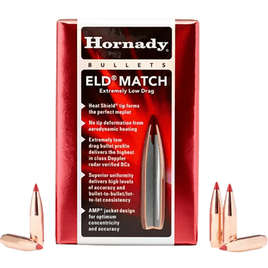 Hornady 2561 ELD Match 25 Cal .257 134 gr Extremely Low Drag Match 100 Per Box