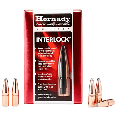 Hornady 3210 InterLock 32 Cal .321 170 gr Flat Point 100 Per Box