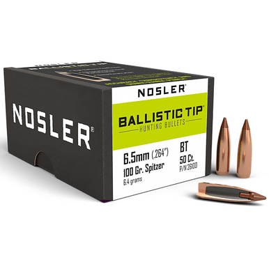 Nosler 26100 Ballistic Tip 6.5 Creedmoor .264 100 gr Spitzer/ 50 Per Box