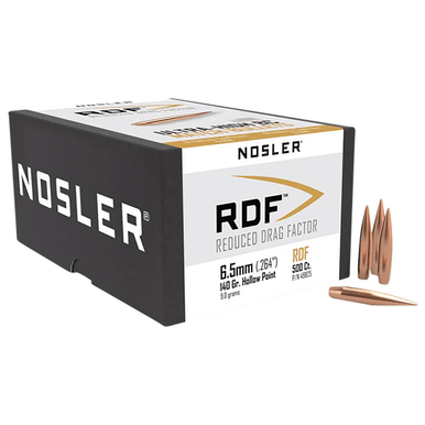 Nosler 49825 RDF Match 6.5 Creedmoor .264 140 gr Hollow Point Boat Tail/ 500 Per Box