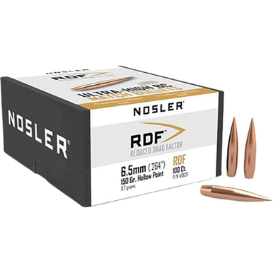 Nosler 49826 RDF 6.5mm 150 gr Hollow Point Boat Tail 100 Per Box