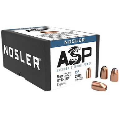 Nosler 43258 Assured Stopping Power 9mm .355 147 gr Jacketed Hollow Point/ 250 Per Box