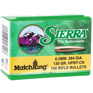 Sierra 1729 MatchKing 6.5 Creedmoor .264 130 gr Hollow Point Boat Tail/ 100 Per Box