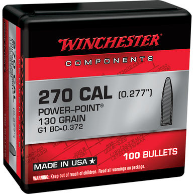 Winchester Ammo WB270P130X Centerfire Rifle 270 Win .277 130 gr Power Point 100 Per Box