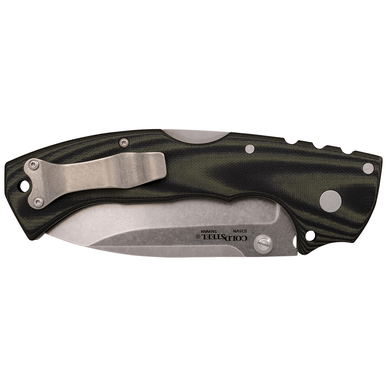 Cold Steel CS62RMA 4-Max Elite 4" Folding Drop Point Stonewashed S35VN SS Blade/6" Black G10 Handle Includes Belt Clip