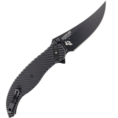 CRKT 2640 Clever Girl 4.10" Folding Plain Black Knife