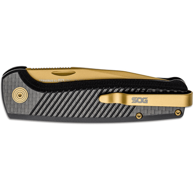 S.O.G SOGTM1007BX Terminus SJ LTE 2.90" Folding Plain Gold TiNi S35VN Knife