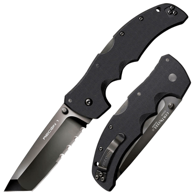 Cold Steel CS27BTH Recon 1 4" Folding Part Serrated DLC Coated American S35VN Knife