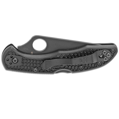Spyderco C11PSBBK Delica 4 Lightweight 2.88" Folding Part Serrated Knife
