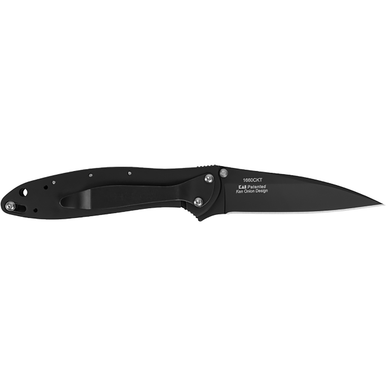 Kershaw 1660CKT Leek 3" Folding Modified Drop Point Plain Black DLC 14C28N Knife