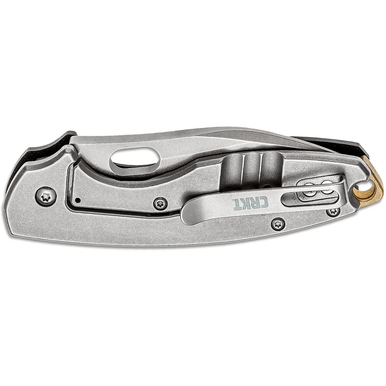 CRKT 5317D2 Pilar III 2.97" Folding Plain Stonewashed D2 Steel Blade Knife