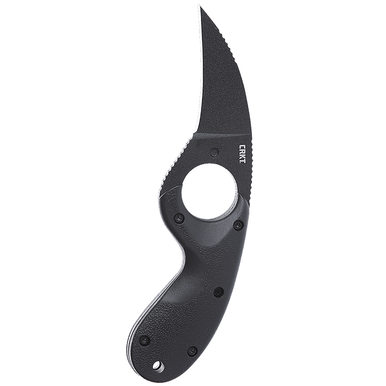 CRKT 2516K Bear Claw 2.39" Fixed Hawkbill Plain Black Powder Coated AUS-8A SS Knife