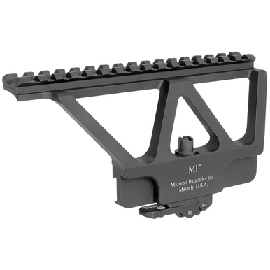 Midwest Industries MI AK Side Railed Scope Mount in Black Anodized Hardcoat  - 110734