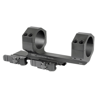 Midwest Industries 34mm Quick Detach Scope Mount and Ring Combo in Black Hardcoat Anodized - 110706