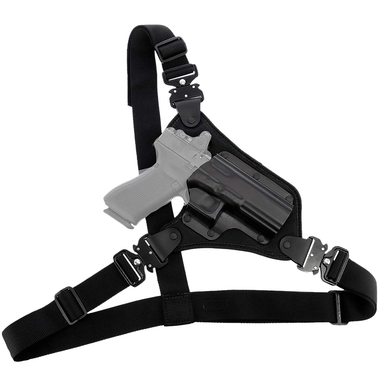 Galco HR212RB High Ready Fits Chest Up To 58 " Black Kydex/Nylon Shoulder/Torso Strap Fits Kimber 1911/Colt 1911/AMT Hardballer Right Hand