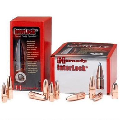 Hornady .270 Caliber .277" Diameter 130 Grain InterLock Soft Point Cannelured Bullet