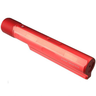 Strike Industries AR-15 Mil-Spec Advanced Receiver Extension 7 Position Buffer Tube Aluminum Red