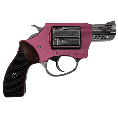 Charter Arms 53805 Coyote 380 ACP 5 Shot 2" Pink & Hi-Polish Small Rosewood Checkered Grip Revolver Pistol
